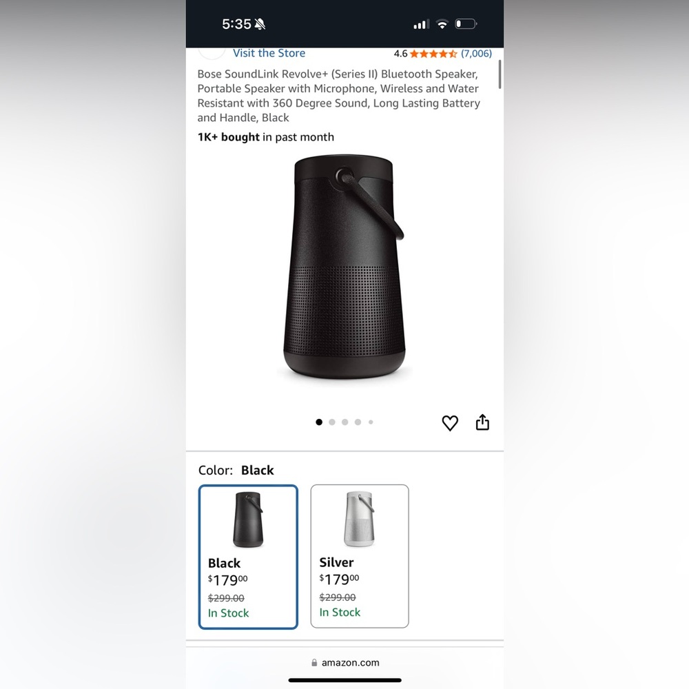 Bose Black Wireless Speaker with Handle - Picture 2 of 5